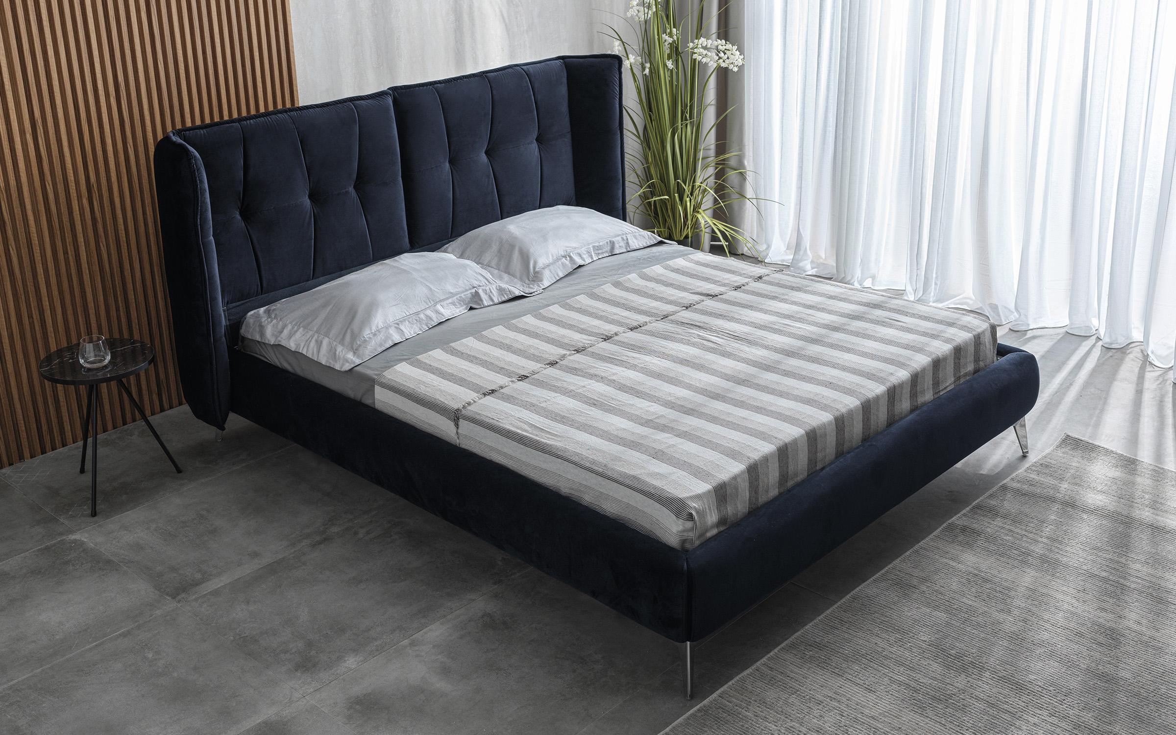 Κρεβάτι Almina, σκούρο μπλε  1